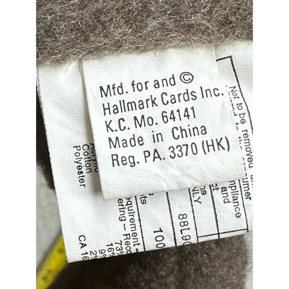 Hallmark Moose Broose Plush Toy Stuffed Animal With Red Plaid Scarf 14" Tall - Picture 4 of 5